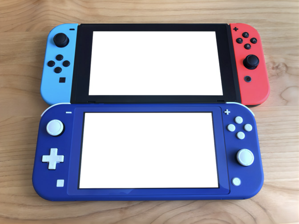 Nintendo Switchとライトの大きさの比較